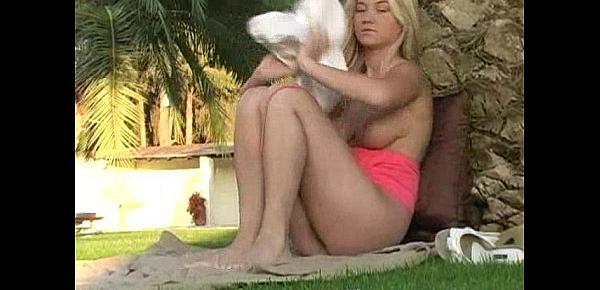  Alison Angel masturbating outside